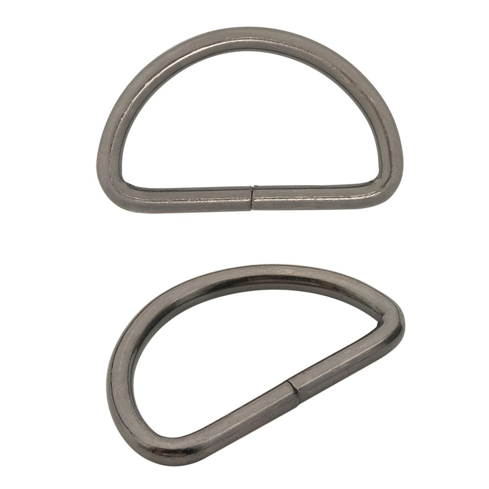 Полукольцо сварное металл 25.0 мм (in), (внешн. 30х18 мм, ⌀2.5 мм), 100 шт, черный никель, 816B-113