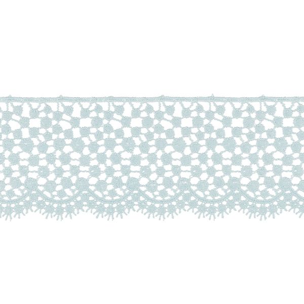 Кружево гипюр (плетёное) 65 мм / 10 м, голубой, Gamma GGM-6501