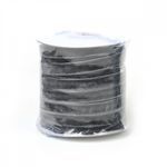 Лента бархатная (тесьма) 10.0 мм / 22.86±1 метров, арт.10VR64 нейлон цв.т.серый