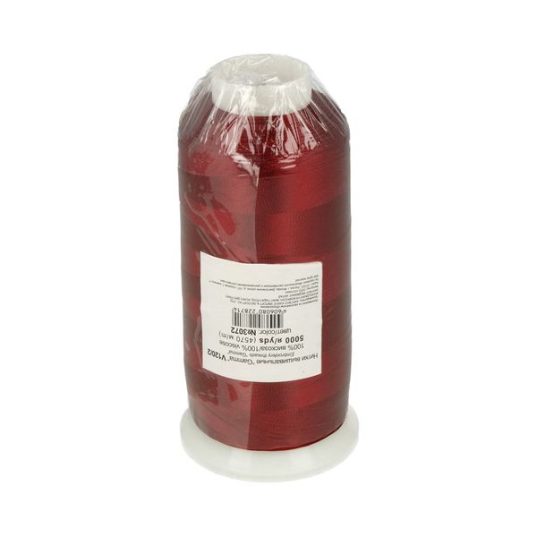 Нитки вышивальные Gamma V120/2 100% вискоза 5000 я 4570 м, 3072 бордовый