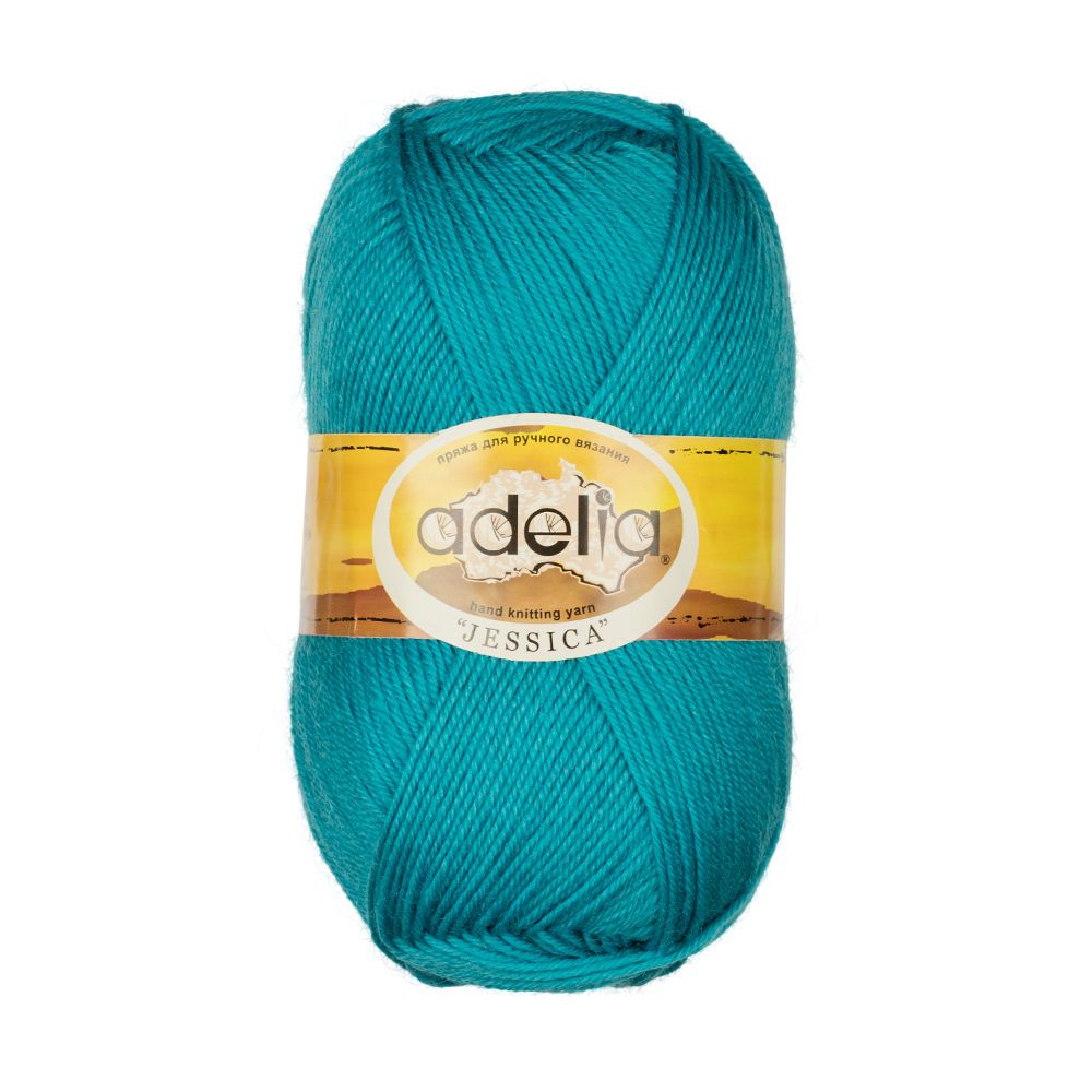 Пряжа Adelia Jessica / уп.5 мот. по 100г, 260м, 25 бирюзовый