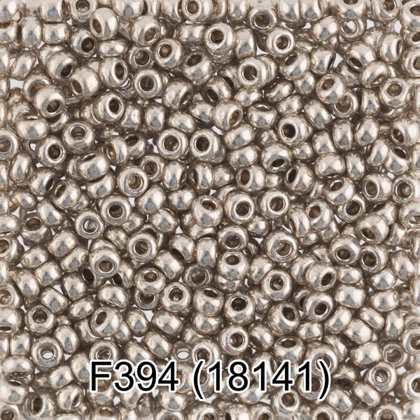 Бисер Gamma 10/0 (2.3 мм), 150 г (10х5 г), 1-й сорт F394 зелено-бежевый/металлик, 18141, круглый 6