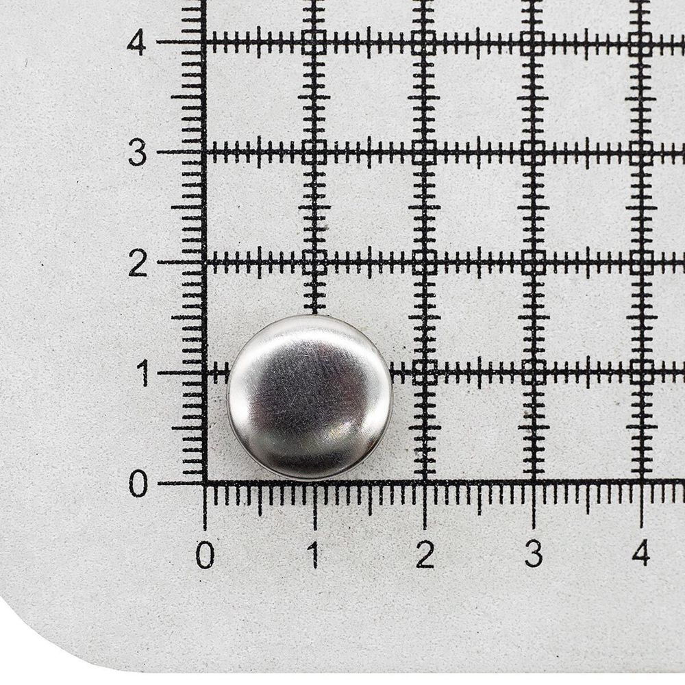 Часть кнопки Альфа (S-образная) ⌀15 мм (A-часть), 5/15 06 никель BRASS, 100 шт, BIG