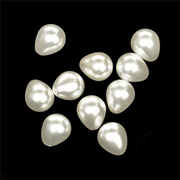 Бусины металл 10х14 мм, цв. 1 белый, 10 шт, Magic4Hobby