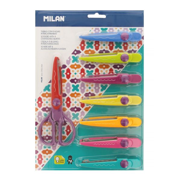 Набор фигурных ножниц ZIGZAG 160мм с 7 сменными насадками-лезвиями 160 мм, 14930908, Milan