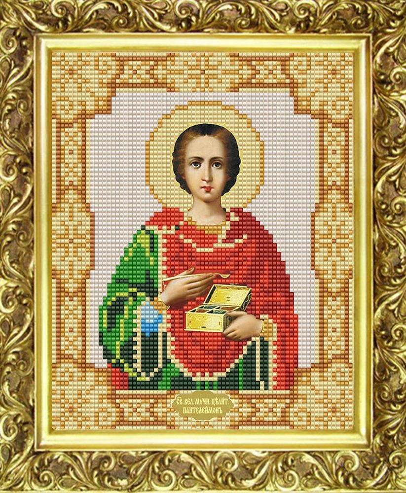Рисунок для вышивания бисером Конек, 9121 Святой Пантелеимон Целитель 15х18 см