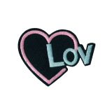 Термоаппликация №05, 1 шт, 02-515 Сердце lov 6.1х4.7 см, Gamma ETF