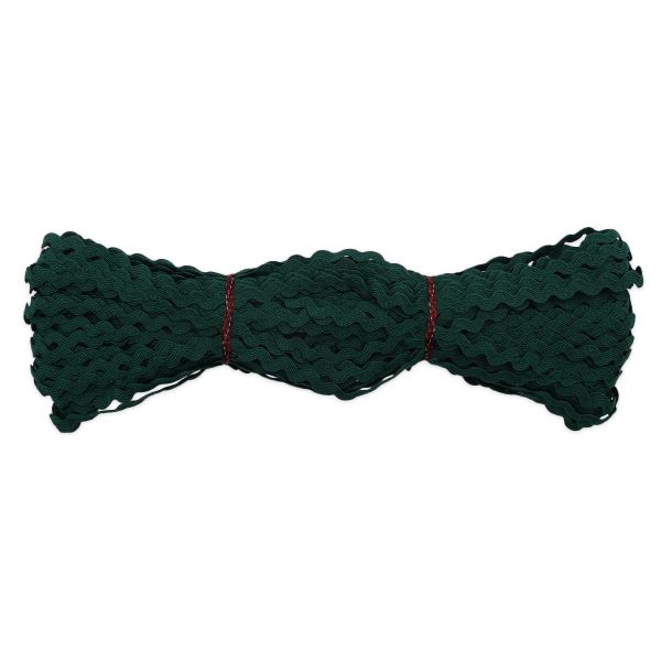 Тесьма вьюнчик 9 мм, 30м (т.зеленый), 30 м