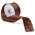 Лента атласная 1-сторонняя 38.0 мм / 22.86±1 метров, 078 т.коричневый, Globus