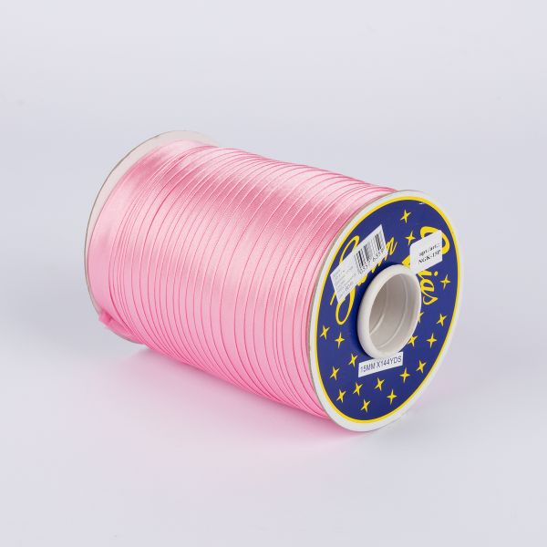 Косая бейка атласная 15 мм / 132±1 метра, В046 розовый, NGK-15P