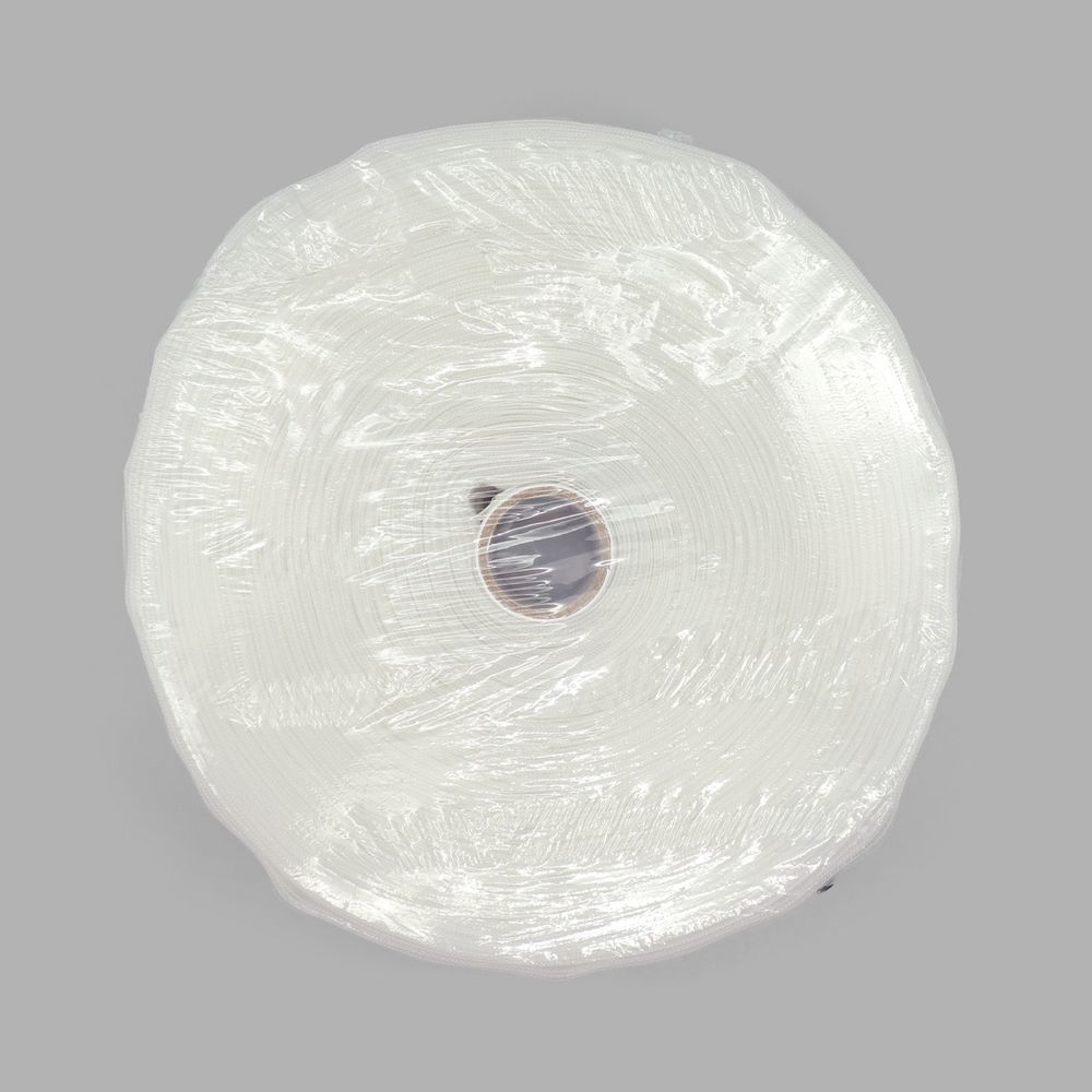 Лента (тесьма) шторная: сборка бантовая (1:2) 60 мм / 50 метров, (2 ряда петель, 2 шнура), прозрачный, C93M