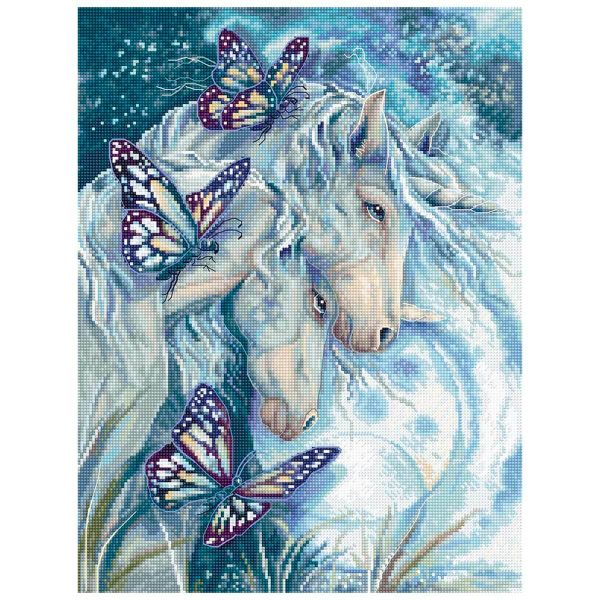 Набор для вышивания нитками LetiStitch, Вместе мы волшебство 24х32см