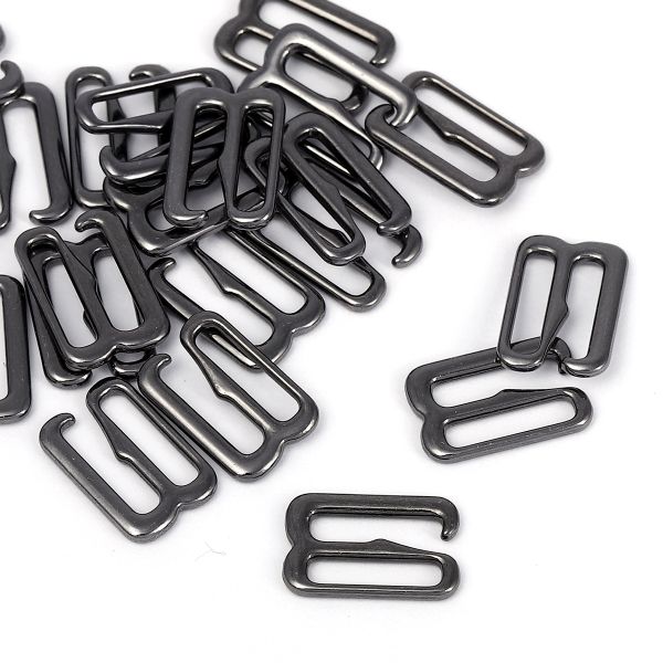 Крючки для купальника металл 10.0 мм, черный никель, 1000 шт