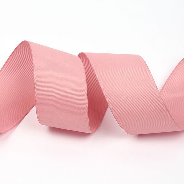 Лента репсовая (в рубчик) 38.0 мм, 158 гряз.розовый уп.27,4м