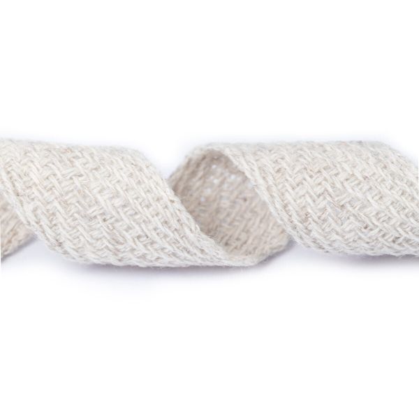 Тесьма (лента) киперная (100% х/б) 15 мм / 25 метров, лен, Gamma С3863Г17