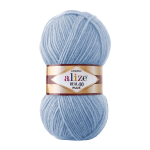 Пряжа Alize (Ализе) Angora Real 40 Plus / уп.5 мот. по 100 г, 225м, 040 голубой A