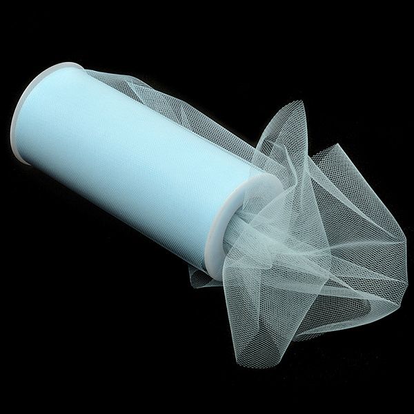 Фатин на шпульке средней жесткости 150 мм / 22.86 метра, TBY.MS.200.17, цв.17 св.голубой