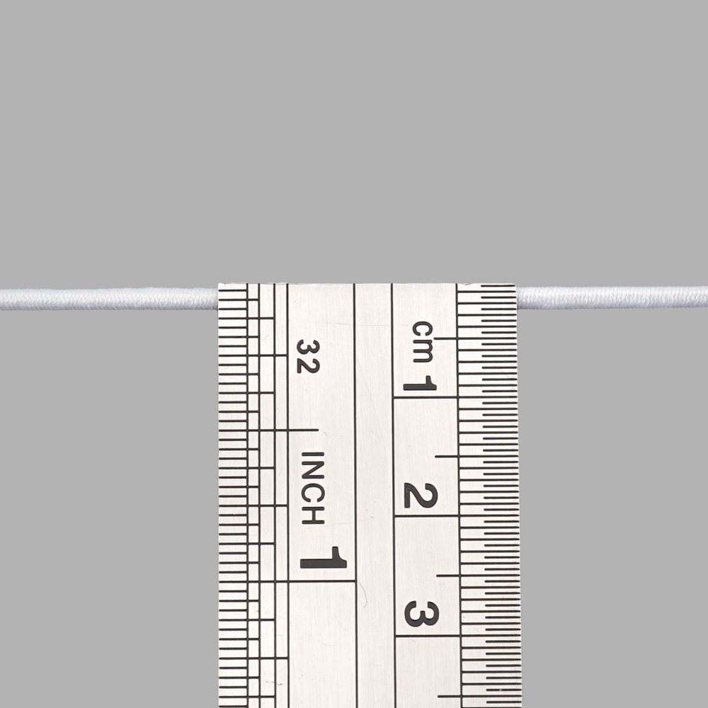 Резинка шляпная (шнур эластичный) ⌀1.5 мм / 100 метров, 0370-0301, белый