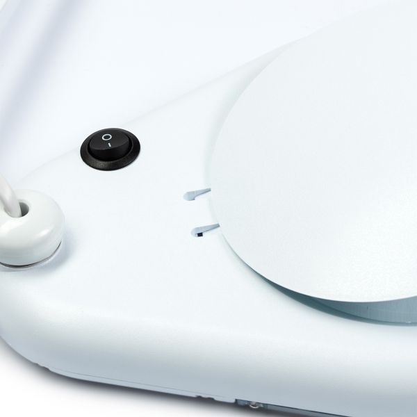 Лупа с подсветкой, с приспособлением для крепления, с линзой, белый, 120 мм