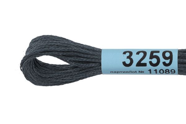 Мулине Gamma 100% хлопок, цв.3259 серый-зел., 24 мотка по 8 метров