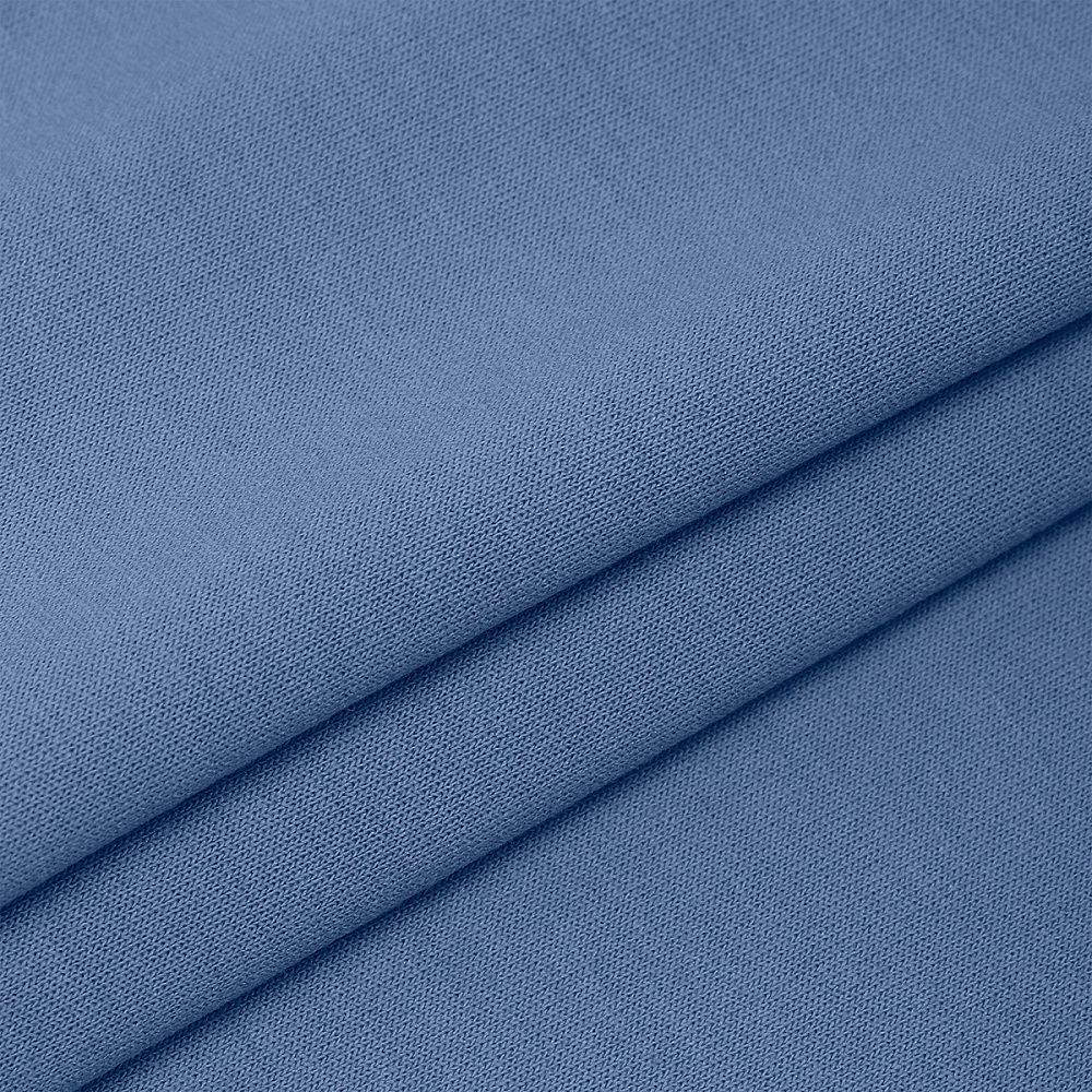 Футер 2-нитка петля поливискоза стрейч 220 г/м², 160 см / 35 метров, ФУТ2Х.TBY.ПЭ-ВИС.55, цв.55 джинс