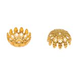 Шапочка для бусин, 8х4 мм, 50 шт/уп, золото