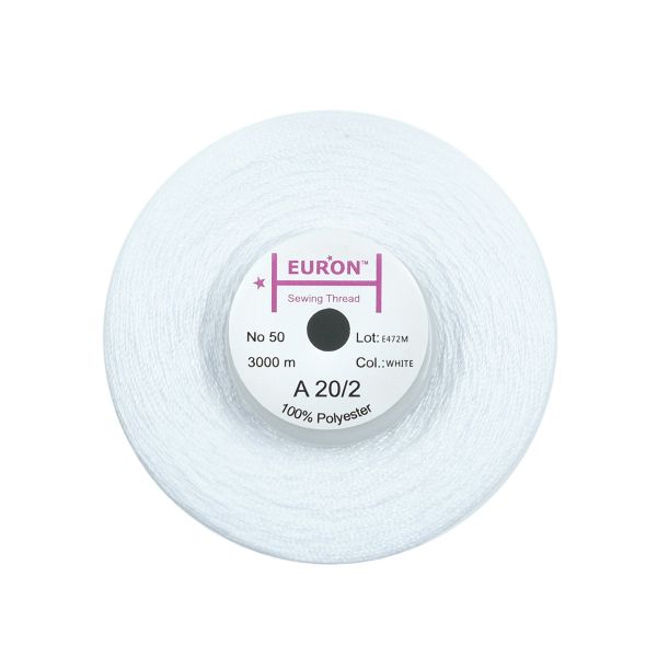 Нитки швейные Euron A 20/2 №50, 3000 м, (1301)