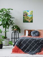 Кристальная (алмазная) мозаика Фрея ALPD-296, на подрамнике, Домик у моря, 40х50 см