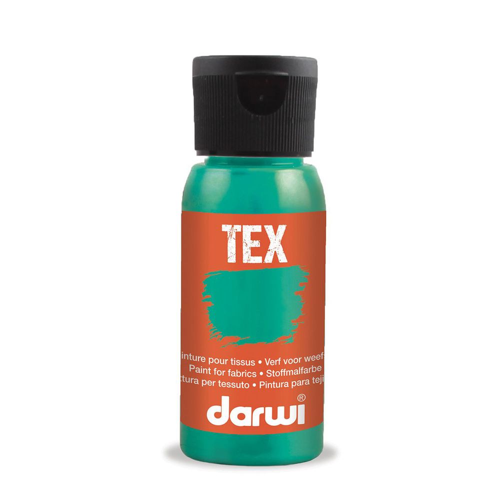 Краска для ткани Darwi TEX, 50 мл, 640 зеленая мята