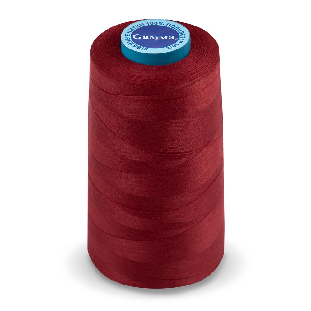 Нитки универсальные Gamma 50/2, 4570 м (5000 ярд) / 1 кат., 122 бордовый