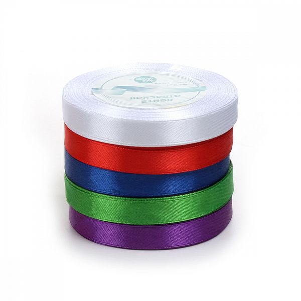 Лента атласная 1-сторонняя 12.0 мм / 5 шт по 22.5±1 метра, набор Новогодний, Magic4Hobby