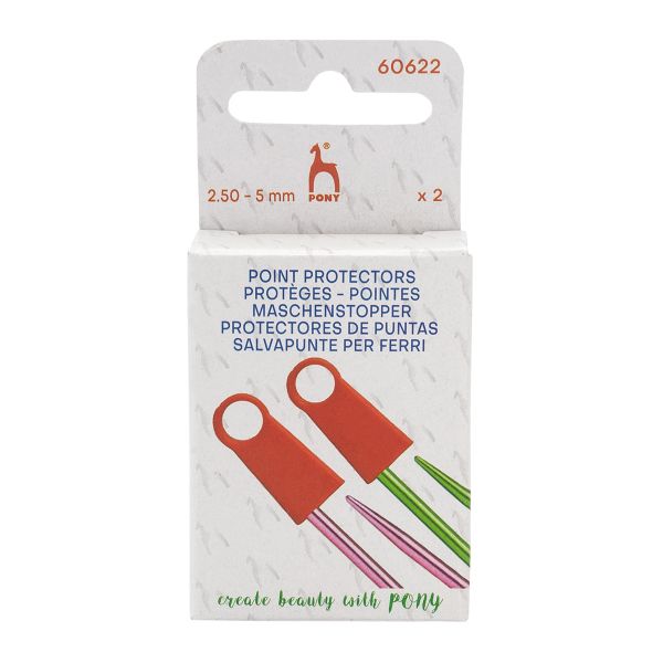 Наконечники-стопперы для спиц 2.5-5 мм, 2 шт, Pony, 60622