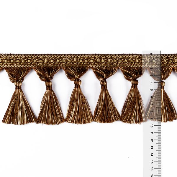 Бахрома отделочная 95.0 мм / 25 метров, с кистями, 201 шоколадный, Gamma 2030