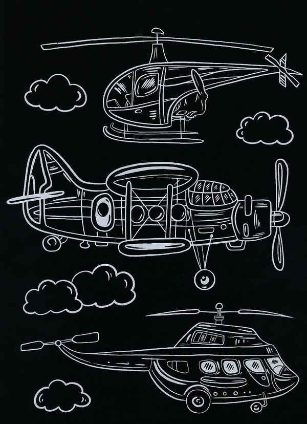 Набор для творчества Гравюра-блокнот Транспорт, 14х20 см, Hobbius GHPB-04