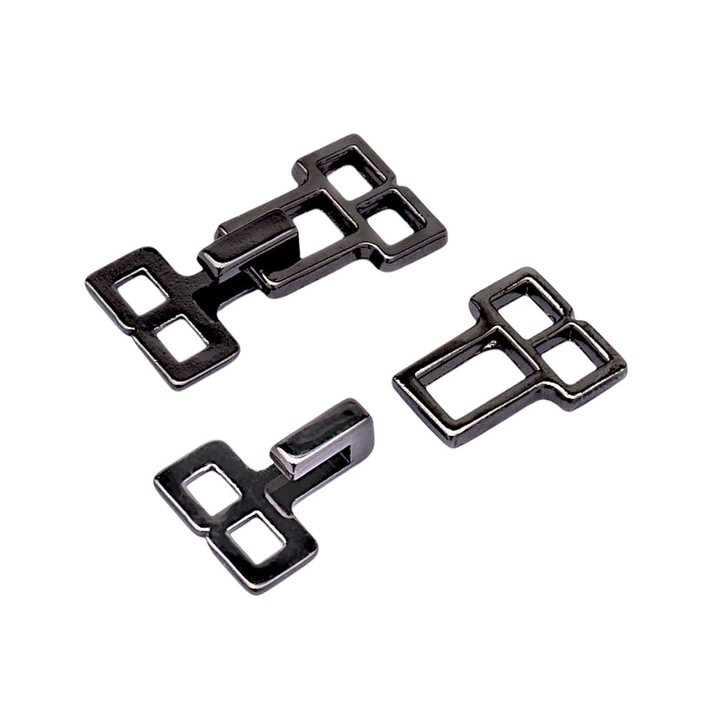 Крючки пришивные декоративные 10 мм, чер.никель, 20 шт