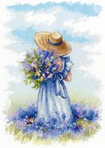 Набор для вышивания нитками МП Студия НВ-847, Лавандовая прогулка, 23х16 см