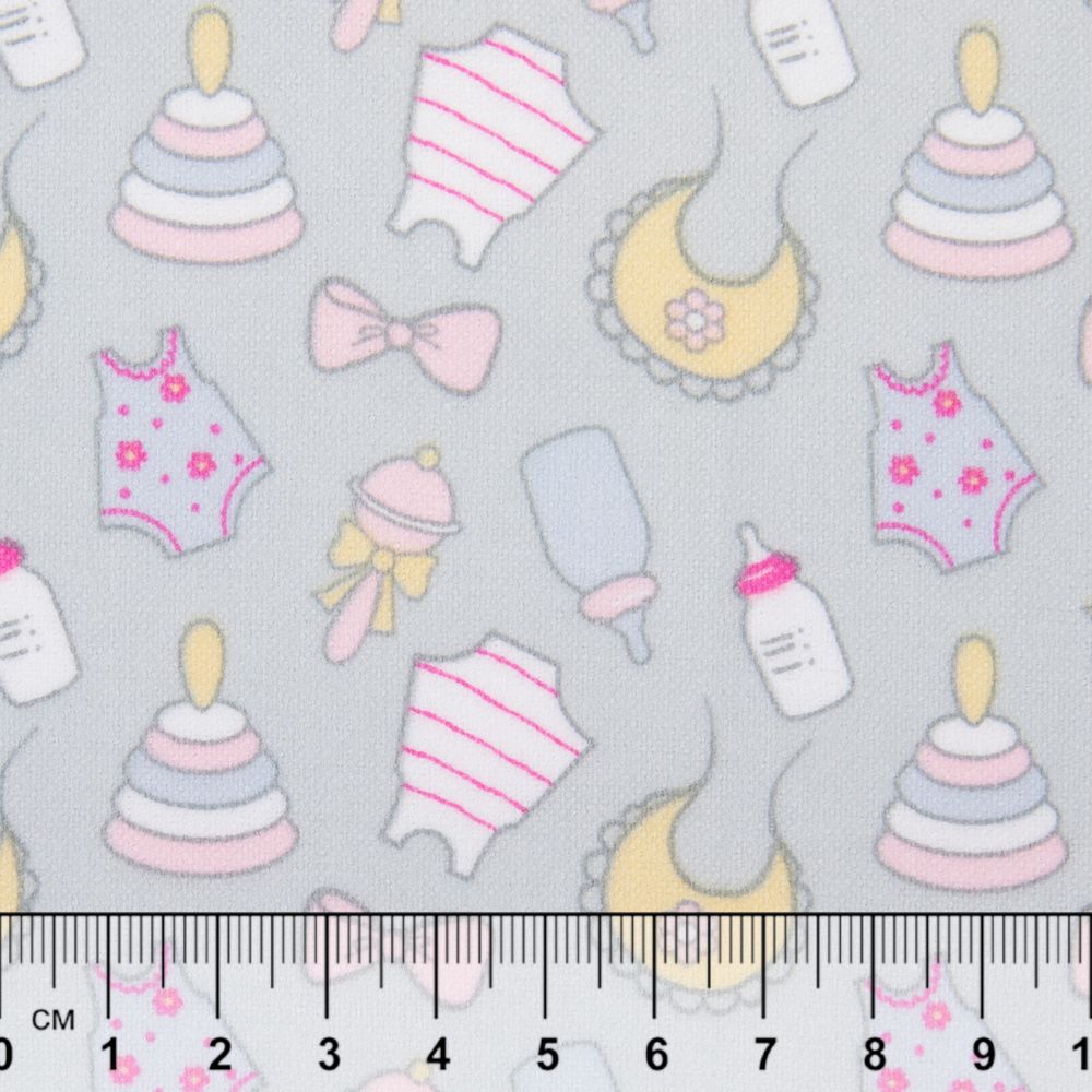 Ткань для пэчворка Peppy Молочные сны фланель, рулон 112 см / 5 метров, МС-18 серый, Peppy