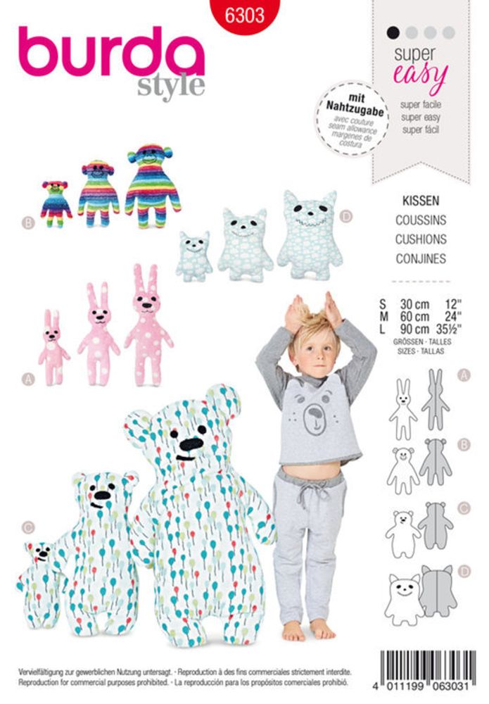 Выкройка детская игрушка Burda (Бурда) 6303, 1 шт