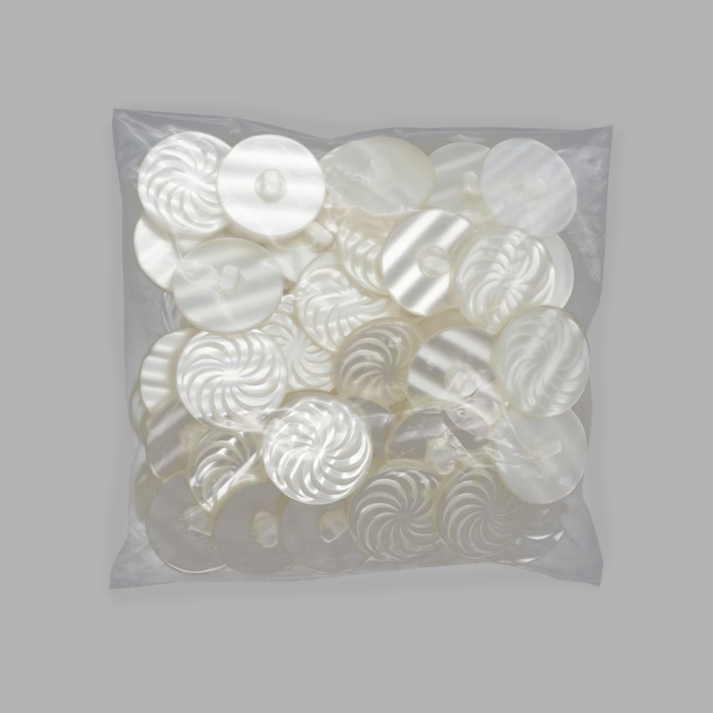 Пуговицы на ножке 54L (34мм) (White (белый)), 72 шт