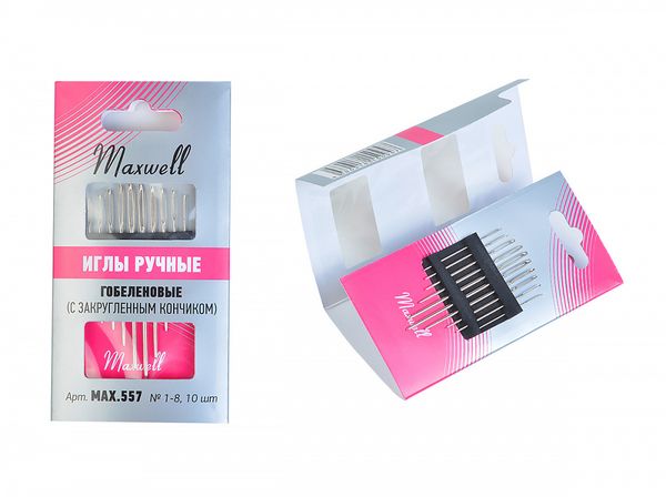 Иглы ручные гобеленовые (с закругленным кончиком) №1-8, уп.10 игл