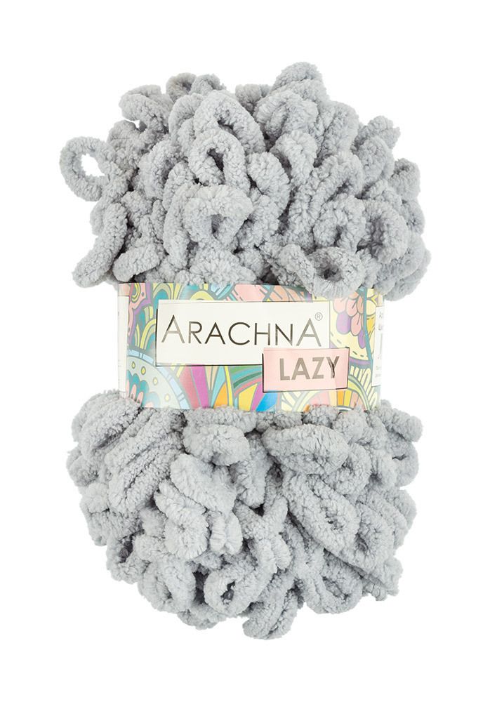 Пряжа Arachna Lazy / уп.5 мот. по 100г, 8.5м, 02 св.серый