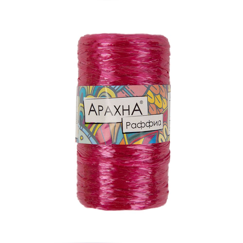 Пряжа Arachna Raffia / уп.5 мот. по 50г, 200м, 08 яр.розовый