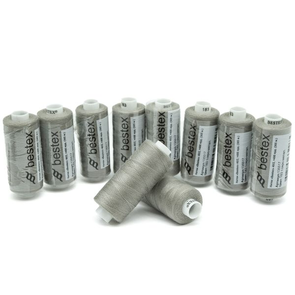 Нитки швейные бытовые Bestex 40/2, 365 м (400 ярд) / 10 кат., 183 светлый уголь