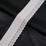 Кружево эластичное (стрейч) 40 мм / 13.72 метра, белый, 3AR3781