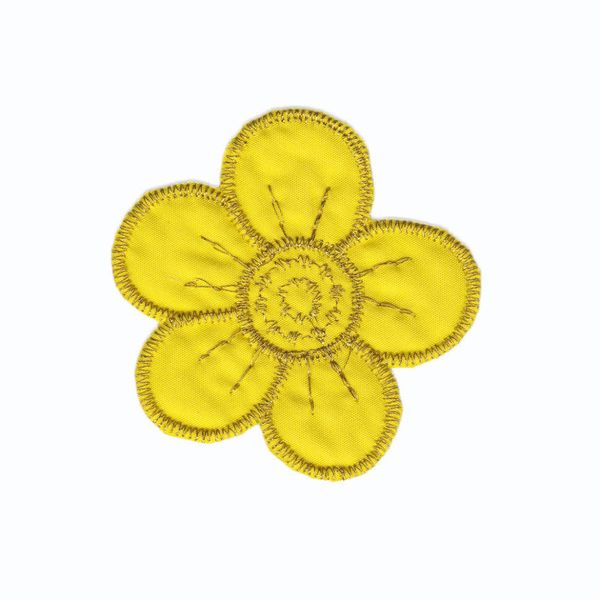 Термоаппликация Цветок, 60х60мм 10 шт (золото), 29360