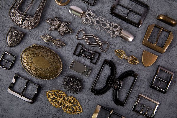 Застежка декоративная металл 38х74 мм, 10 шт, 04 никель, Micron GH 1071