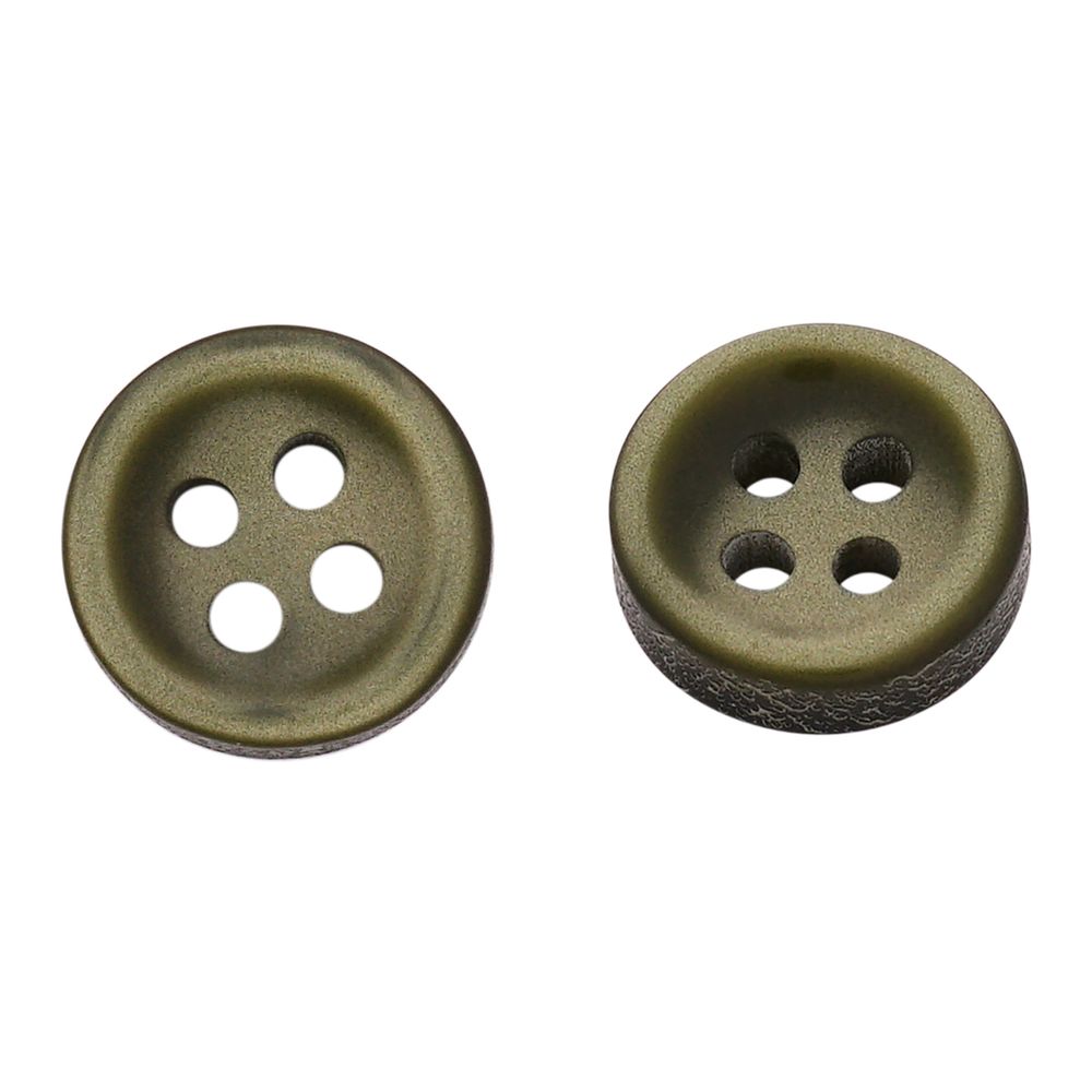Пуговицы 4 прокола 18L=11 мм, col.06 оливковый, 72 шт, CBM-127