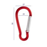 Карабин металл 20.0 мм (58х27 мм), 10 шт, 12 красный, Gamma GH 120/25/10