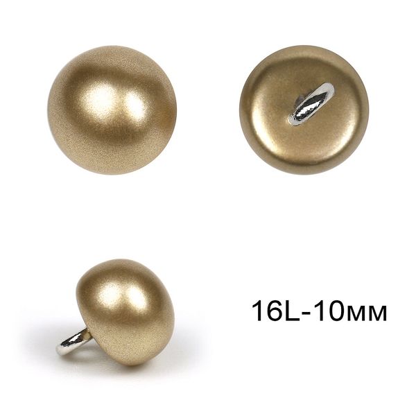 Пуговицы на ножке пластик 16L-10мм, C-GE01, цв.золотой, на ножке, 36 шт