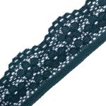 Кружево эластичное (стрейч) 25 мм / 50 метров, зеленый, К009.025